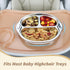 MR. CHOU Baby Plates with Suction - Stainless Steel Divided Toddler Plates, Compartment Suction Plate for High Chair