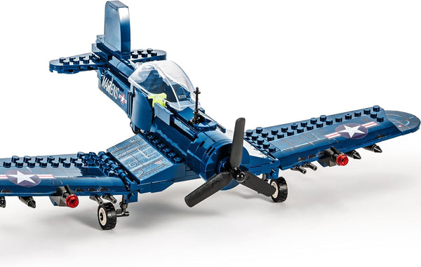 SEMKY Military Fighter Jet F4U WW2 Fighter Aircraft Jet Corsair Air Force
