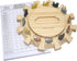 plusvivo Mexican Train Dominoes Accessories Set-Including a 7.89-Inch Wooden Mexican Train Hub