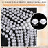 12 Pack Long Faux Pearl Necklace Costume Jewelry, White Plastic Flapper Bead Strand for Kids Girls Women Party Favors