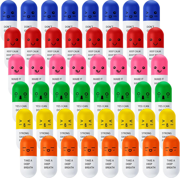 Woanger Vitamin Pill Stress Ball Pill Shaped Foam Motivational Stress Ball for