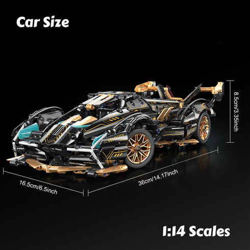 Sets 1:14 8-12 12-16,14 14+ Chodia Sport Racing Car Building Block for Adults, Race Supercar Toys Kits with LED