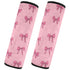 Vdsrup Seat Belt Covers 2 Pack Pink Bow Ribbon Car Seat Strap Covers