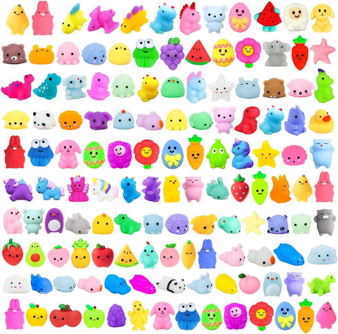 200Pcs Mochi Squishy Toys, Kawaii Squishies, Mini Fidget Toys Bulk for Kids,