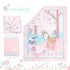Set 3 Set UOMNY Crib Bedding for Girls Piece Woodland Baby Girl Crib Bedding Include Fitted Crib Sheet Comforter Crib