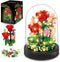 HOGOKIDS Flower Bouquet Building Set with LED Lighting - 596 PCS Red