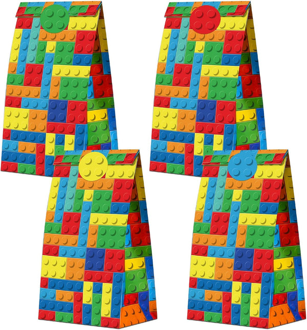 BCHOCKS 30 PCS Party Favor Bags for Building Blocks Party Supplies, Goody Treat Bags