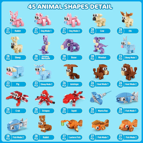 30 Packs 810 Set 6+ INSOON Animal Party Favors for Kids, PCS Mini Animal Building Block Toy for Goodie Bag Fillers