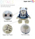 DolliBu Plush Polar Bear Stuffed Animal, Soft Huggable White Bear with Hat & Sweater - 9 Inch