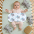 Wauprant 4pcs 100% Elephant Burp Cloths for Baby Boys Girls Cotton Blue Elephant Themed Design Burp Rags, Soft