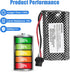 HJ 7.4V 1300mAh SM3P Li-ion Batteries with 2S Charging Cable for Hobby Remote & App Controlled Vehicle Toys