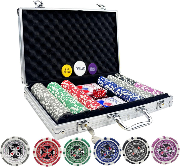 AIBETOMG Poker Chips with Numbers,Poker Chips Set with Aluminum Travel Case,11 Gram Casino