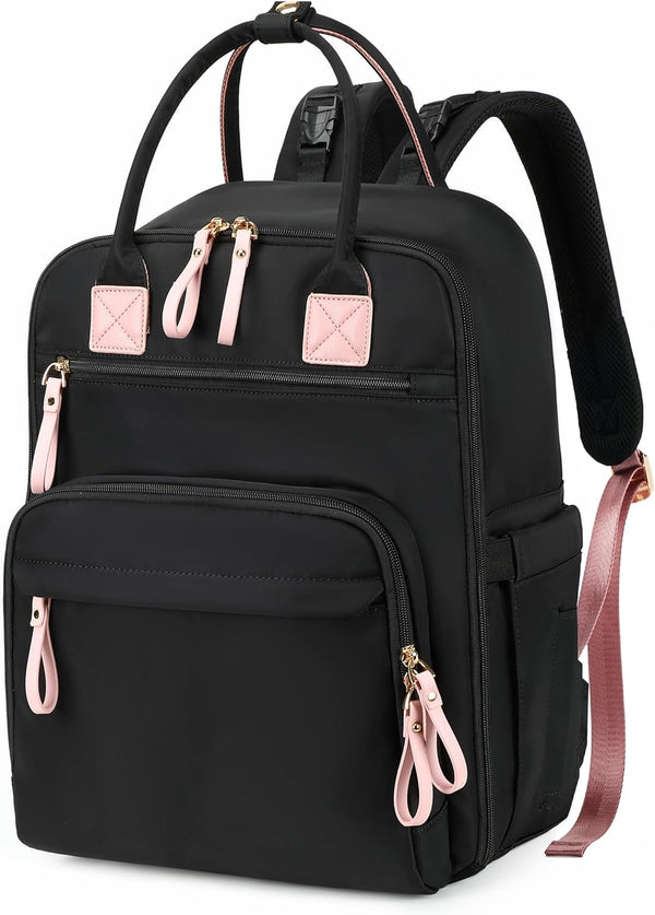 LORADI 18 Pockets Large Diaper Bag Backpack with 4 Insulated Pockets and
