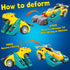 3-4, 2 Pack 3 4 5 6 3+ Dinosaur Monster Truck Toys for Ages Collision Transforming Toys Cars, Push and Go Vehicles Kids