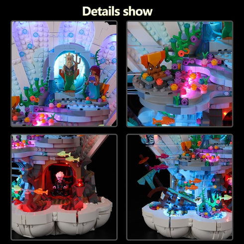 Kyglaring LED Lighting Kit for Lego Disney The Little Mermaid Royal Clamshell 43225 Model Building Kit
