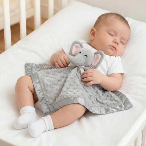 16 Inch Pro Goleem Elephant Security Blanket, Soft Lovey Unisex Lovie Baby Gifts for Boys and Girls Snuggle Toy Stuffed
