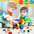 4 Pcs Alphabet Jigsaw Puzzle Building Blocks - Wooden Animal Puzzle for Preschool Learning