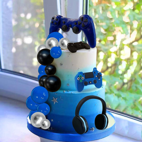 30 PCS Video Game Themes Cake Toppers for Game Theme Birthday Party Cake Decoration