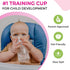 Reflo Smart Cup (Blue & Green 2-Pack) - Open Training Cup, Toddler Cup, 6oz, 360 Control-Flow