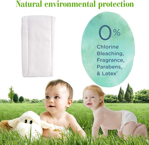 100% 6 (10-35 lbs)(6ply 6 Count 01) Fasoar Cotton Prefold Cloth Diapers - Unbleached Premium Cotton, Ply Baby Washable