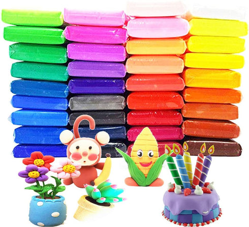 36 Colors Air Dry Clay - Ultra Light and Eco-Friendly Modeling Magical Clay with Tools for Children