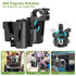 KDD Stroller Cup Holder with Phone Holder, 3-in-1 Removable Bottle Holder, 360 Degrees Rotation Drink Holder for