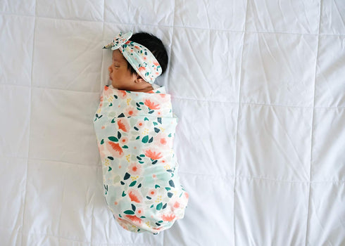 Leilani Premium Knit Baby Swaddle Blanket - Large Size by Copper Pearl