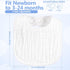 20 Pack 6 Zhanmai Muslin Baby Bibs Adjustable White Drool Bandana Bibs Absorbent Layers for Newborn Baby Girl Boy