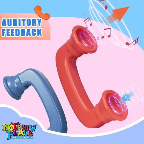 Novelty Place 4 Pack Whisper Phones, Speech Therapy Toys for Reading & Auditory Feedback, Small Sound Phones