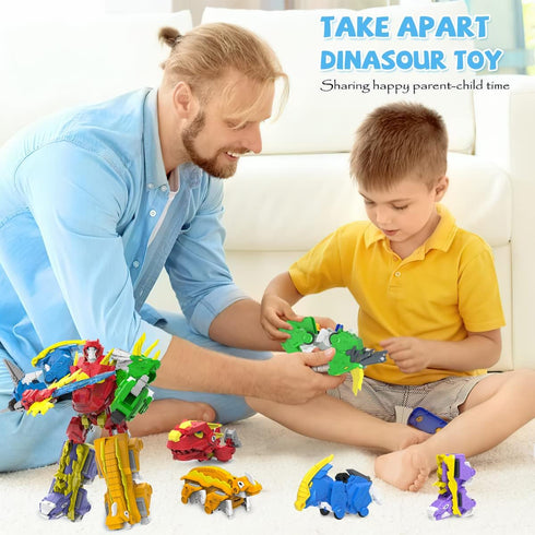5-in-1 5 8" 6 7 8 9 Wenbeier Robot Dinosaur Toys Transforming Robot Including Dinosaur Action Figures -Build & Combine