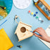 Liliful Wooden DIY Birdhouse Kit for Adults, Unfinished Wooden Bird Houses with Paints for Craft Activity