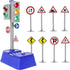 Kiddie Play Traffic Signs and Crosswalk Light Signal Toys for Kids - 12pcs Set