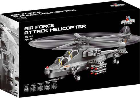 Set 283-Pcs Set 10 Attack Helicopter Air Force Building Block Helicopter Building Toys Building Block Plane Toy