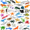 46 Pack Mini Ocean Sea Animals Toys, Assorted Vinyl Plastic Figures for Kids Party Favors