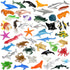 46 Pack Mini Ocean Sea Animals Toys, Assorted Vinyl Plastic Figures for Kids Party Favors