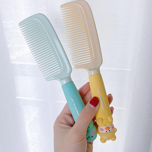 Osdhezcn Set Finest-Teeth Children's Hair Comb & Brush for Newborns to Infant Girls with Long Teeth for Cleaning