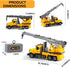 LerBao 3 4 5 6 7 8 Large Crane Truck Toys for Year Old Boys, Truck with Loading Crane,Lights and Sounds Vehicles Toy
