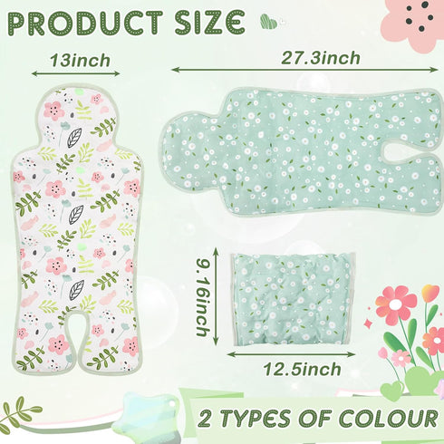 2 Summer Pinkunn Pcs Gel Car Seat Cooling Pad for Baby Breathable Ice Cushion Multifunctional Ice Stroller Cooler Mat