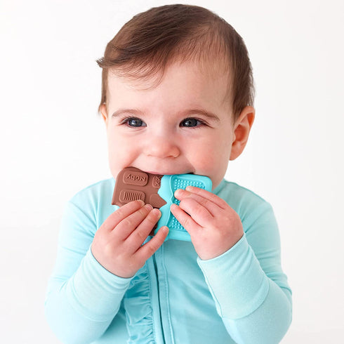 Nuby All Silicone Chocolate Bar Teether - Suitable for 3+ Months