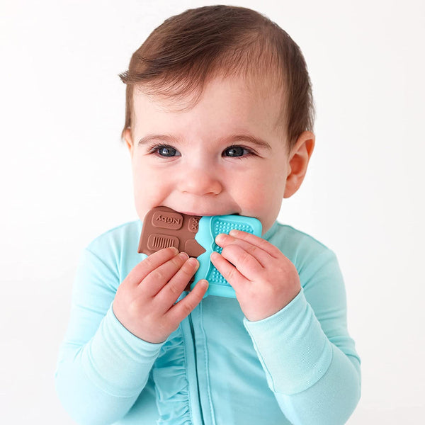 Nuby All Silicone Chocolate Bar Teether - Suitable for 3+ Months