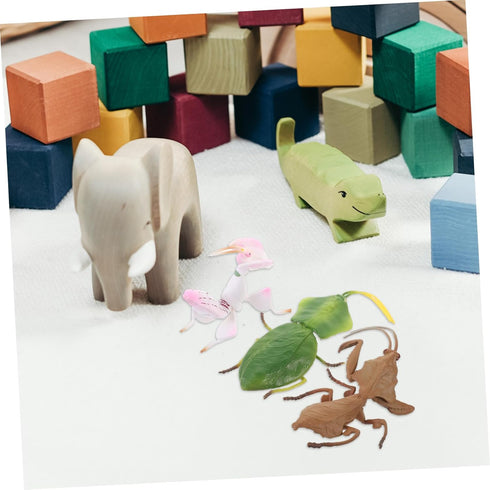 TOYANDONA Desktop Decor - 3pcs Plastic Playes Realistic Simulation Model Small Mantis Decoration