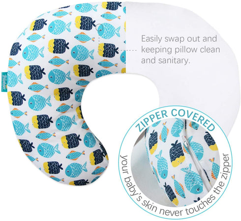 2 Pack Cozy Biloban Nursing Pillow Cover for Breastfeeding Pillow, Ultra Soft and Nursing Slipcovers, Snug Fits Boppy