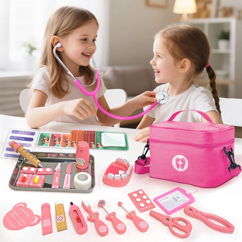 XZZO Set, 48 3-5, Playset Kids Dentist Play Pcs Doctor Kit for Toddlers Pretend for Toddlers with Medical Bag