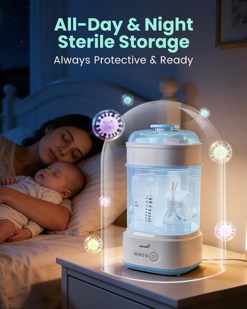 Bottle Sterilizer and Dryer, Compact Electric Steam Baby Bottle Sterilizer (Esterilizador de Biberones), Bottle