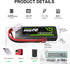 OVONIC 3S Lipo Battery, 50C 2200mAh 11.1V with Dean-Style T Connector for RC Airplane Quadcopter