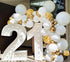 108pcs White Gold Balloon Garland Arch Kit, 5, 10 Inch 12" White Gold Confetti Balloons for Party Decorations