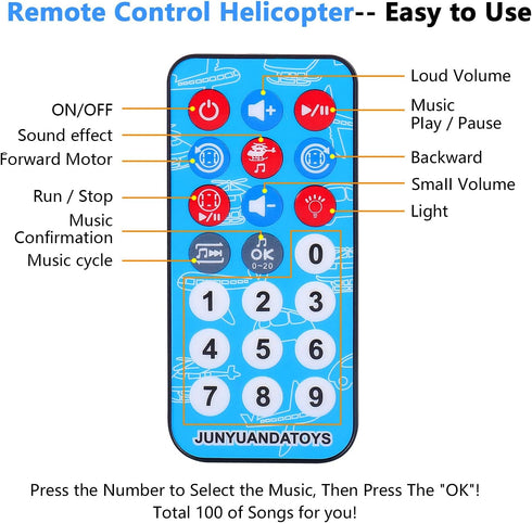 3 4 5 6 7 8 ele ELEOPTION Airplane Toy with Infrared Remote Control Plane Toys Helicopter with Lights and Music