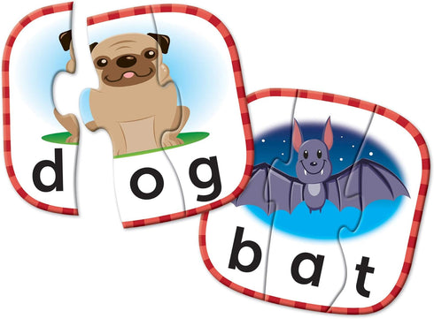 Learning Resources 3-Letter Word Puzzle Cards - Kindergarten Readiness, Self-Correcting Puzzles, Ages 3+