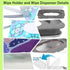 2Pcs Counter Wipes Dispenser with Portable Travel Refillable Wipe Holder,Reusable Wipe Holder Box Flushable Wipes Case