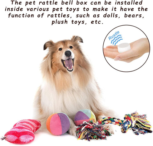 100 Cat(11 22 mm) Skylety Pcs Toy Rattle Box Repair Pet Noise Maker Insert Rattle Inserts for Pet Toys Plastic Ring Box